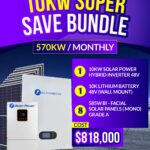 10KW SUPER SAVE BUNDLE - 570KW / MONTHLY