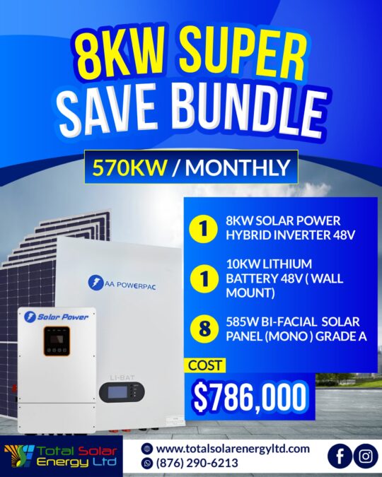 8KW SUPER SAVE BUNDLE - 570KW / MONTHLY