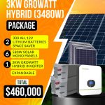 3KW Growatt Hybrid (3480W) Package