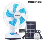 Blue Solar Desk Fan 8 inches