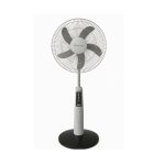 18 Inches Solar Standing Fan (Black & White)