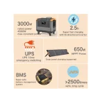 Portable Solar Generator  With Panels 3000W - Image 4