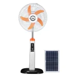 16"Solar Standing Fan (Orange)
