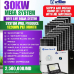 30KW MEGA SYSTEM DEVE 48V SOLAR SYSTEM SYSTEM WILL PRODUCE